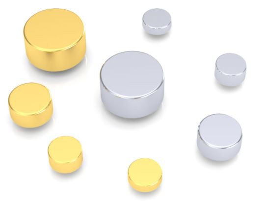 Pin Pogo placat cu aur solid