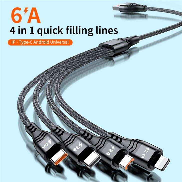 Quick Charge 66W 6A Charging 4In1 Cable
